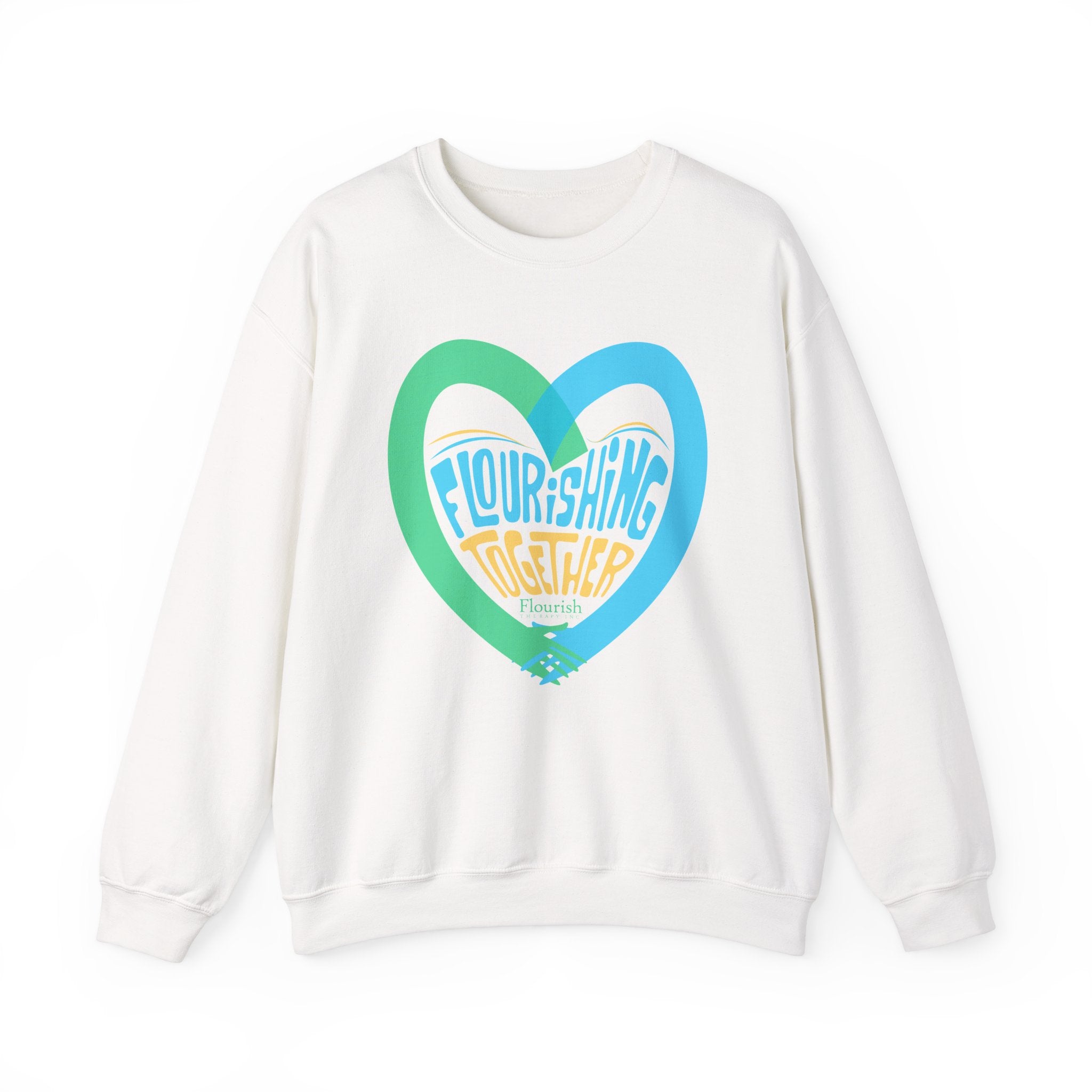 Heart Hands Flourishing Together Sweatshirt - Flourish Therapy Collection